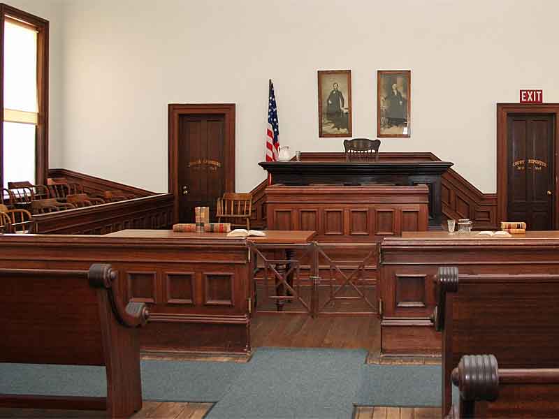 Courtroom in the courthouse